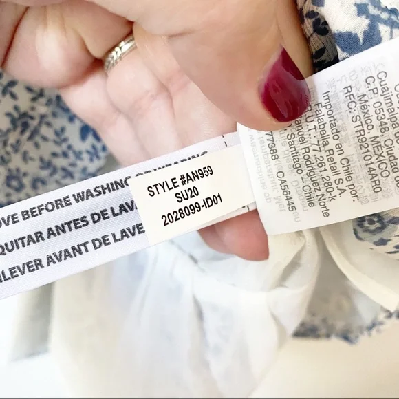 Madewell Ruffle Sleeve Georgette Peplum Top Floral Vintage Parchment XXS NWT - Picture 9 of 12